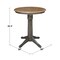 International Concepts Round 30 in Round Top Pedestal Table, 35.9 inH, Hickory/Washed Coal, 30 in W, 30 in L, 35.9 in H K45-30RT-27B-6B - alternate 3